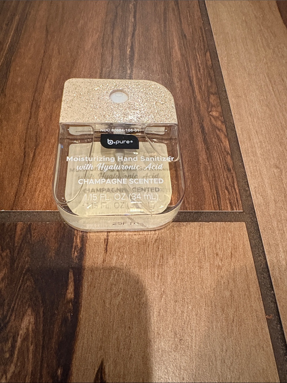 Champagne Scented Moisturizing Hand Sanitizer - Gold Sparkle Top